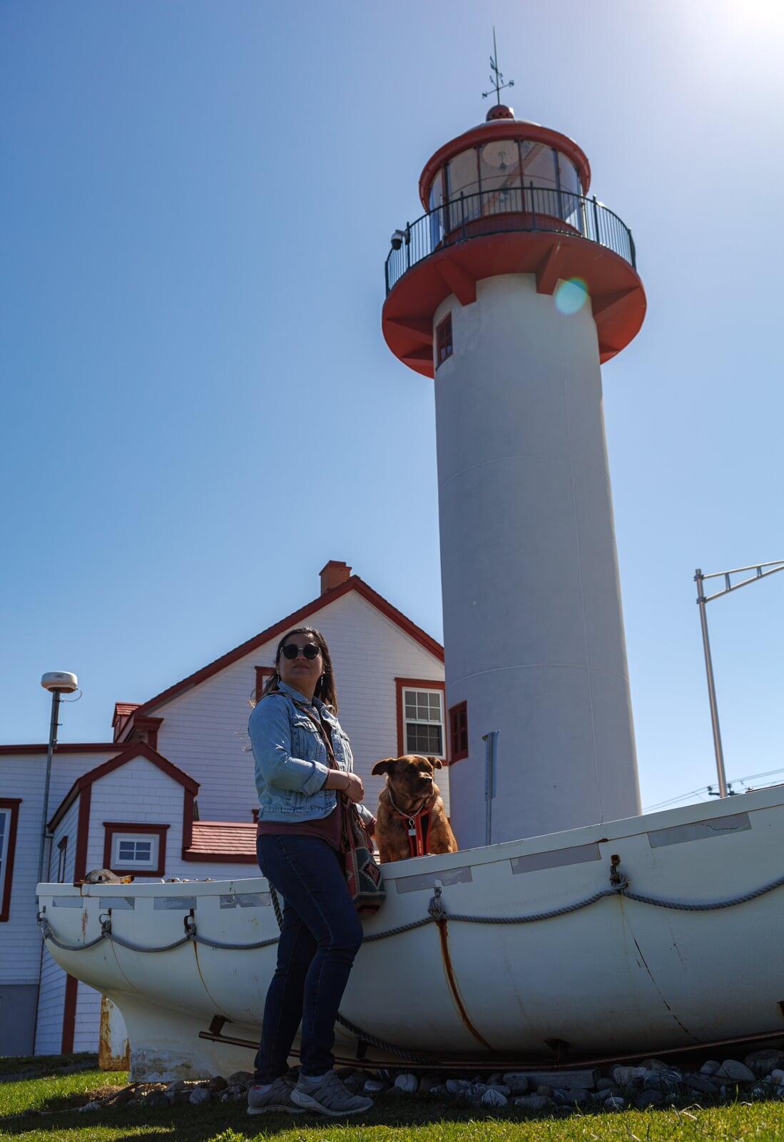 Matane light house in Matane, Gaspesie, Canada