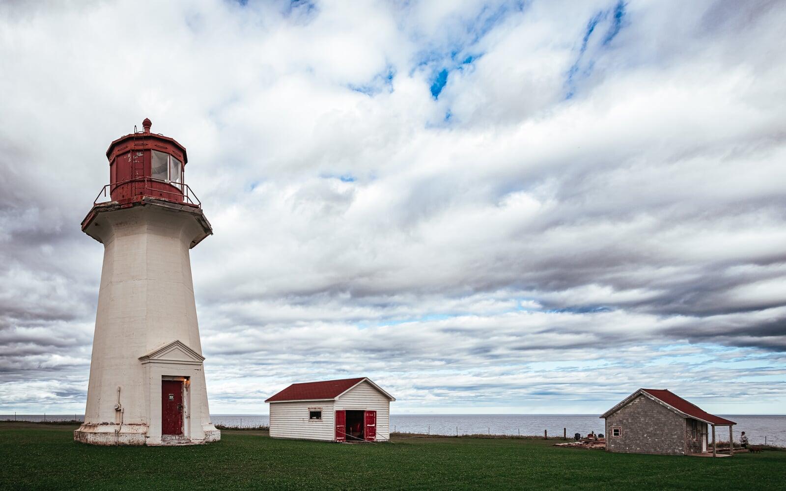 Cap d'Espoir lighthouse in Gaspesie, Quebec, Canada