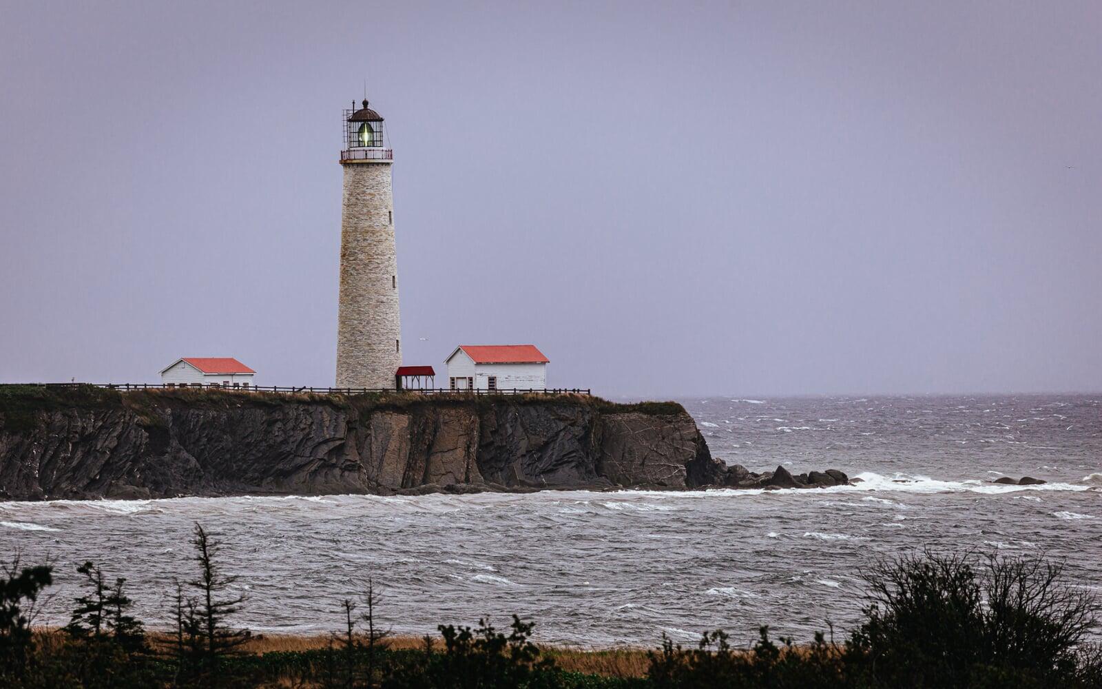 Cap-des-Rosiers Lighthouse in Gaspesie, Quebec, Canada
